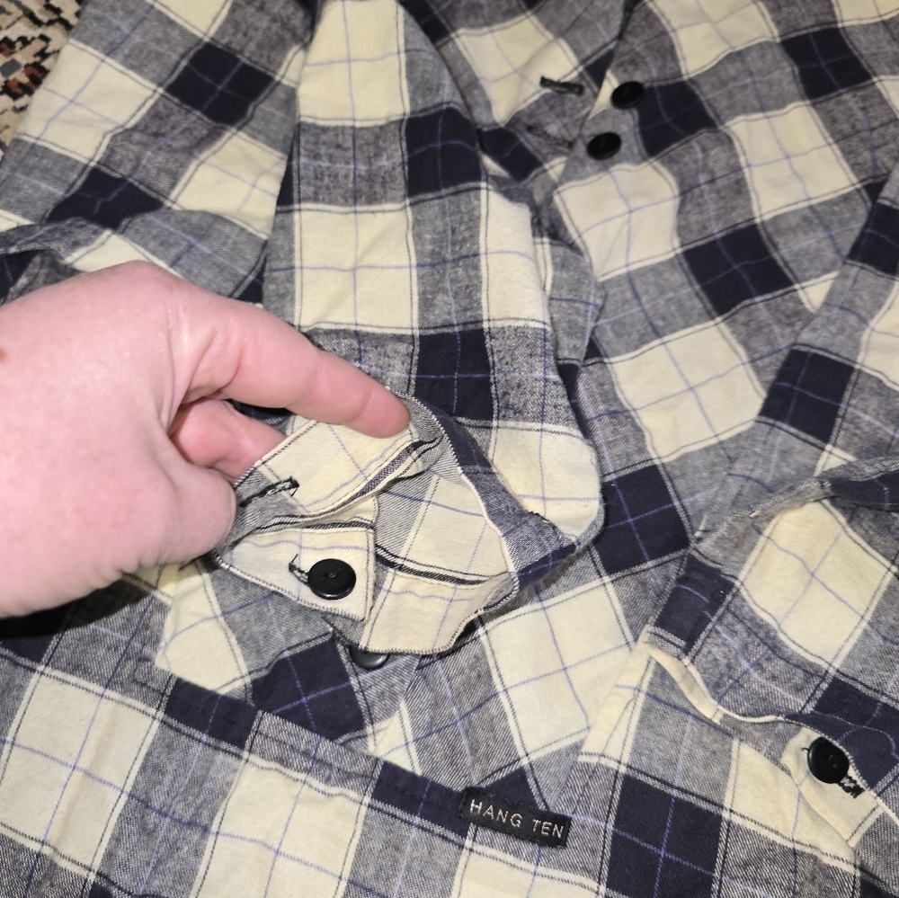 Hang Ten 100% cotton plaid Shirt. Women's medium - Picture 5 of 7